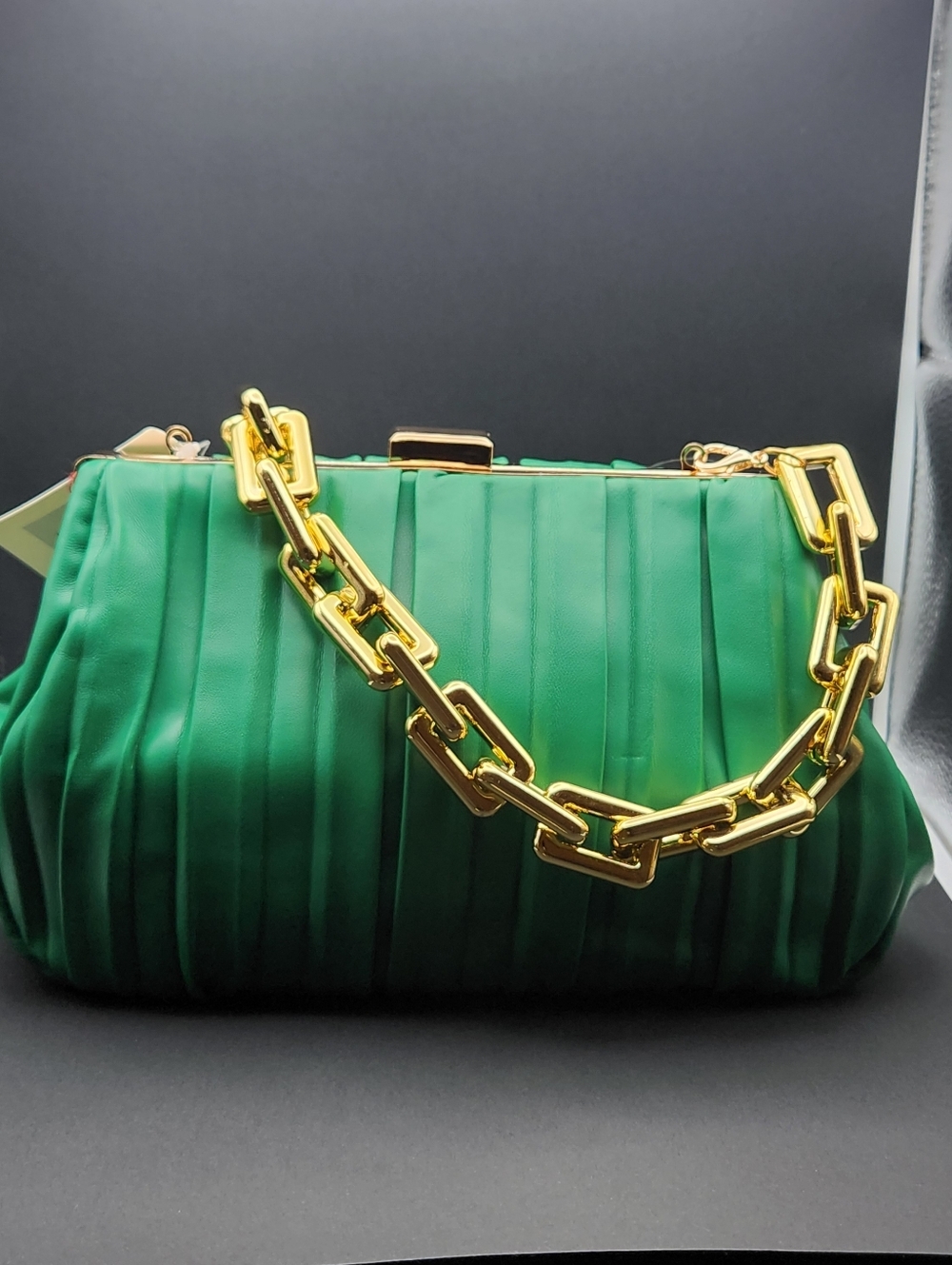 Gold Green Vintage Inspired Purse - Picture 2 of 5